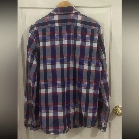 Levi’s Men’s XL Modern Fit Pearl Snap Long Sleeve Plaid Shirt - Picture 3 of 8